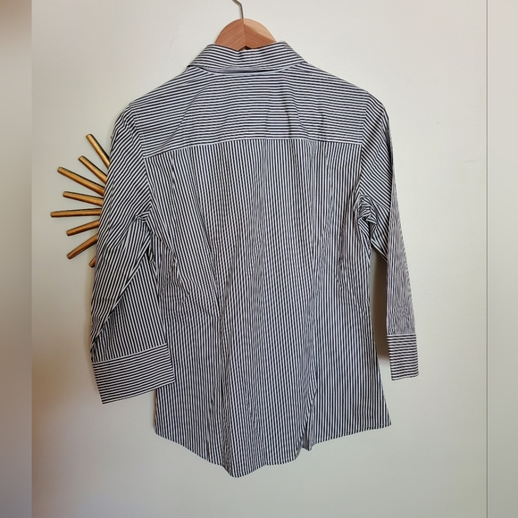 J. Crew Kelly Striped 3/4 Button Down - Picture 4 of 4